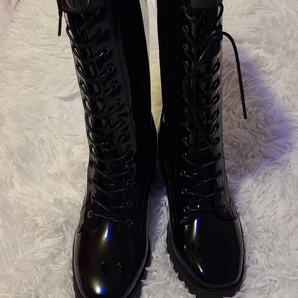 Lace up flat boots regular calf - Picture 5 of 5